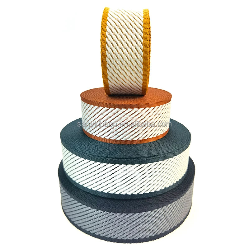 Factory Custom Jacquard Webbing Custom logo Polyester Webbing Bag Shoulder Belt Custom Clothing Accessories Webbing