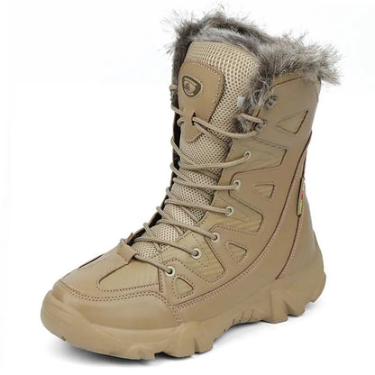 Winter Waterproof Men Boots Plush Super Warm Snow Boots Men Sneakers Ankle Boots Outdoor Men's Desert Boots Botas Hombre