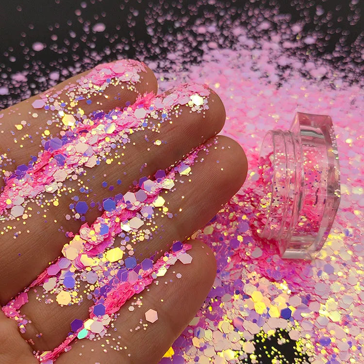 Bulk Glitter Wholesale Price Color Shift Chunky Mixed Glitter for Tumbler