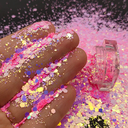 Bulk Glitter Wholesale Price Color Shift Chunky Mixed Glitter for Tumbler