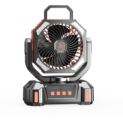 Trending 2026 20000mAh Portable Rechargeable Camping Fan F6 4 Speed Ventilador Solar Recargable Table Fan with Light