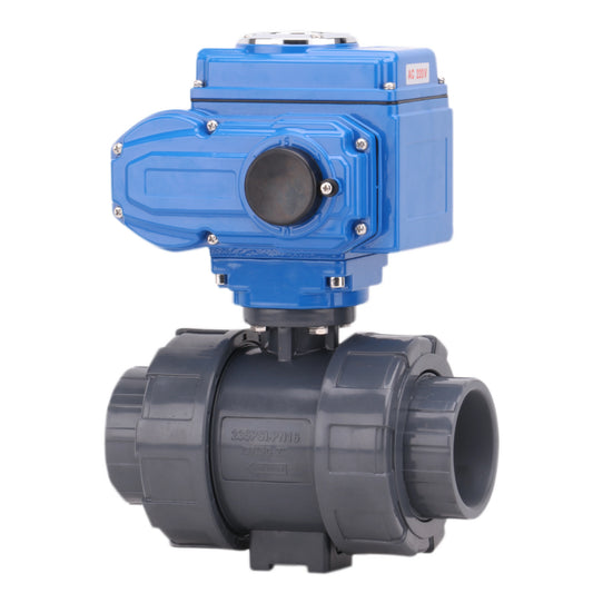 AC220V PVC UPVC Electric Ball Valve Actuator 2 Inch 4 Inch 40mm Plastic Motorized 2 Way Ball Valve for Water OEM Supported by PDG ibma