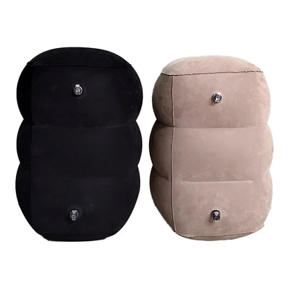 3 1 One Valve EJOY EP-03 Airplane Travel Leg Rest Inflatable Footrest Pillow Removable Washable Cover PVC+Flocking Material