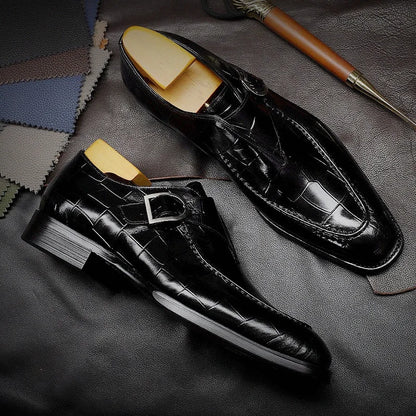 ClassicPattern Business Flat Shoes Men Designer Formal Dress Leather Shoes Men's Loafers Valentine Gifts Shoes