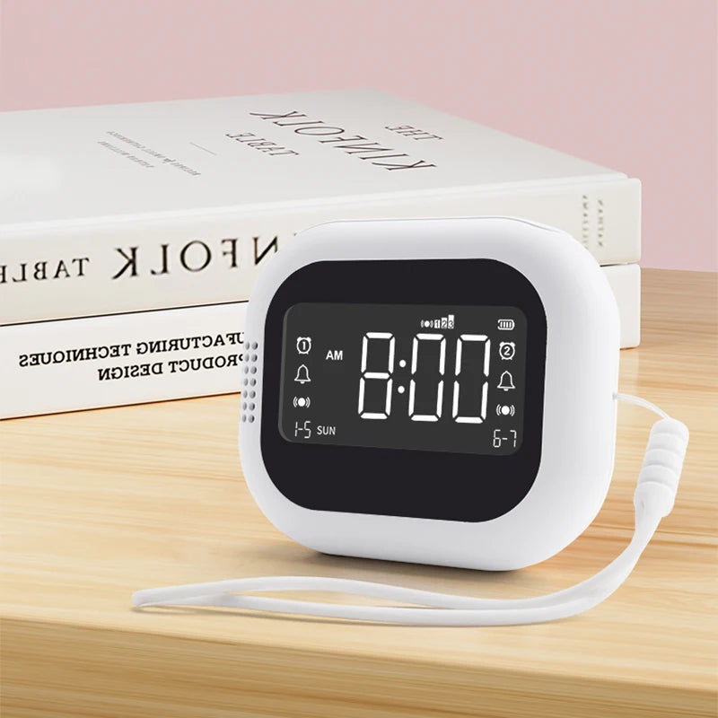 FM radio vibration clock lithium battery powered vibrating clock with DST and child lock vibration clock