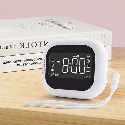 FM radio vibration clock lithium battery powered vibrating clock with DST and child lock vibration clock