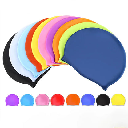 Custom Lightweight Swim Cap Silicone High Elastic Swimming Caps Professional Fitness Swim Cap for Adults and Kids