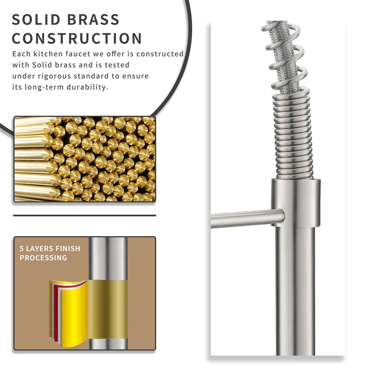 Modern Single-Handle Brush Nickel Faucet Water Saving Kitchen Lavatory Tap Ceramic Valve Single Hole Torneira Banheiro Brass
