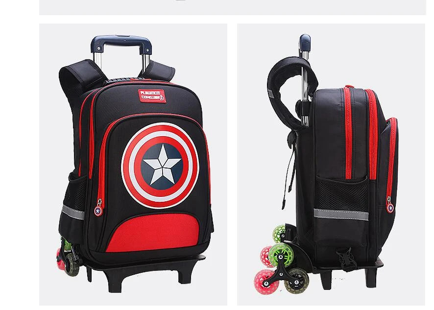 School Rolling backpacks for boys Travel bags for kid Boy's School wheeled backpack wheeled bag for School Trolley bag On wheels