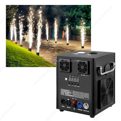 600W Wireless Remote Controlled DMX512 Cold Spark Effect Machine Electronic Dry Ice Fireworks Sparkler for Weddings and Events