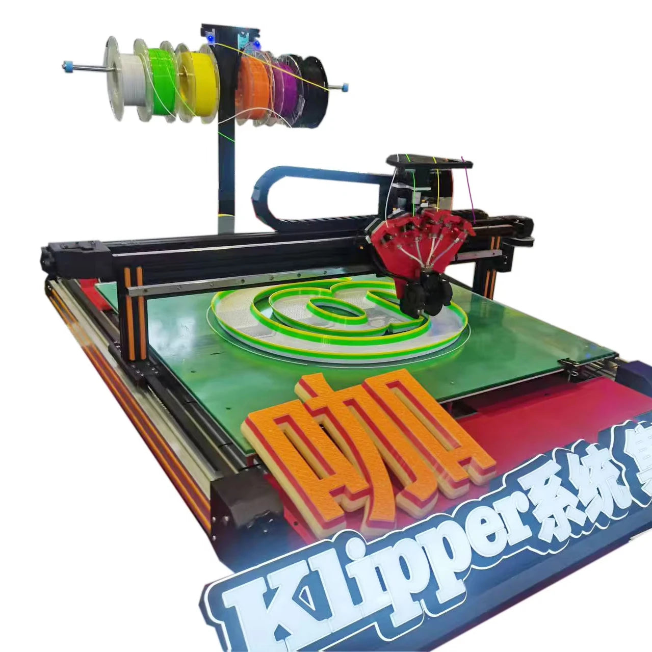 5-in-1 Large Industrial 3D Color Printer with 5 Extruders  Wi-Fi Die Mold & PLA Material Support for 3D Printing