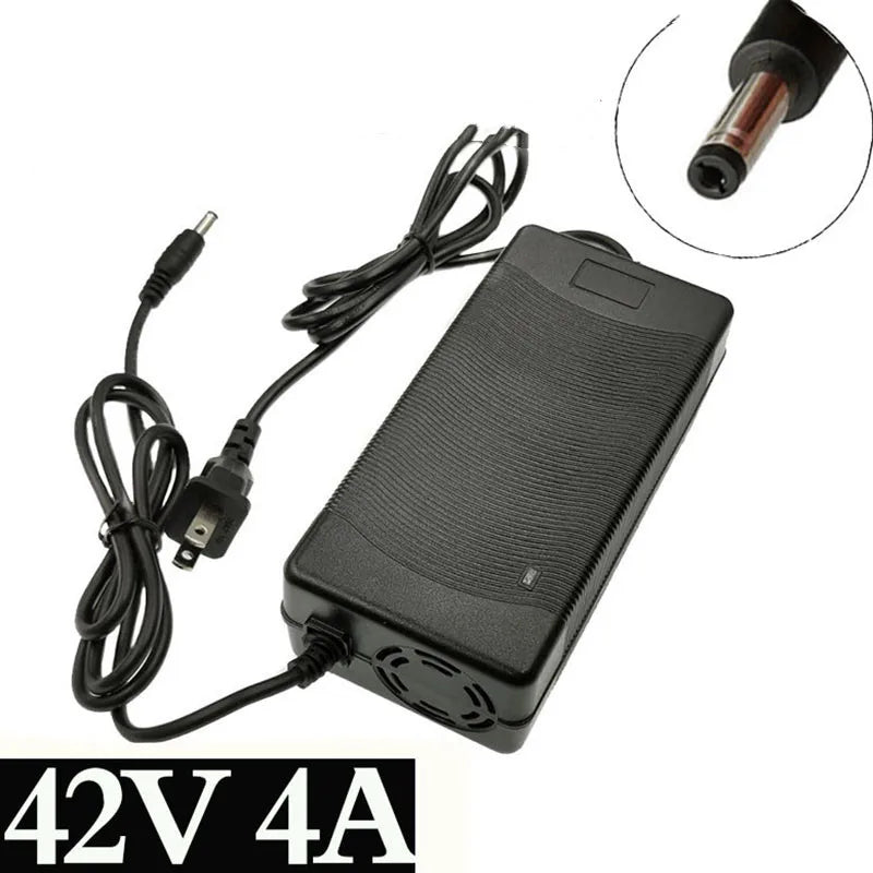 Smart 42V 4A Battery Charger for 10Series 36V 37V Li-ion E-Bike Electric Bicycle DC 5.5mm*2.1mm Fast Power Supply Adapter