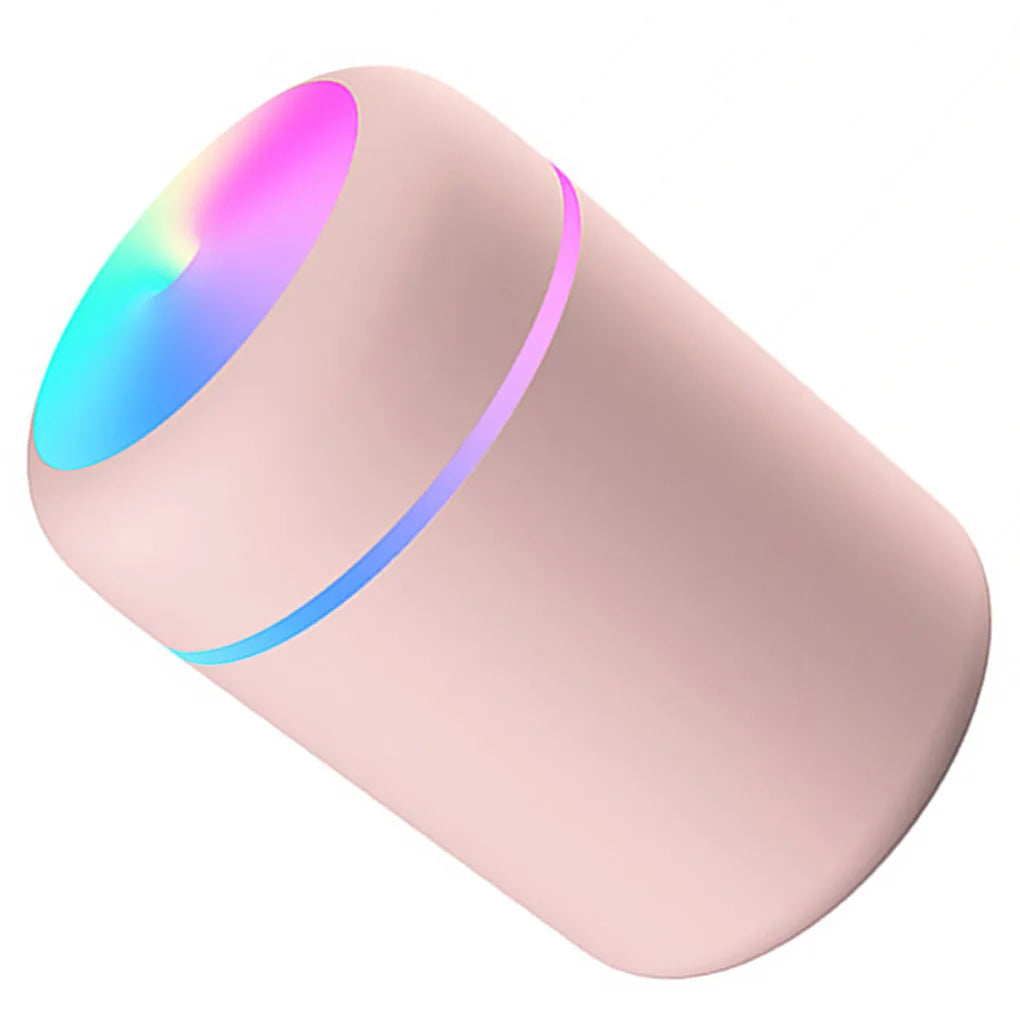 Multi-Function Car-Mounted Ultrasonic Humidifier with RGB Ambient Lighting and 300ml Aromatherapy Diffuser for Compact Spaces