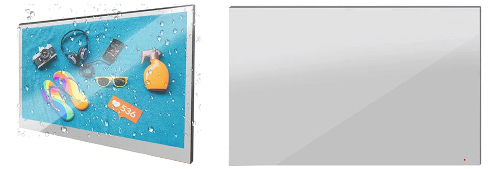 Souria 27 inches Magic Mirror Waterproof LED TV for Bathroom DTV Tuner WiFi Android TV Hotel Advertising SPA Salon US DVB-T T2 C