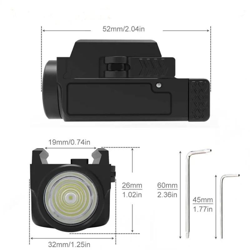 Dropshipping GM23 Light 800Lm Rechargeable Mounted Accessories Tactical Flashlight