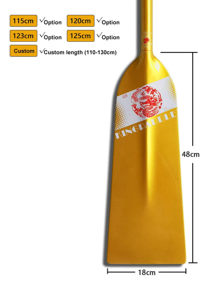 Kingpaddle 1-Piece Structure Gold Color Carbon Dragon Boat Paddle