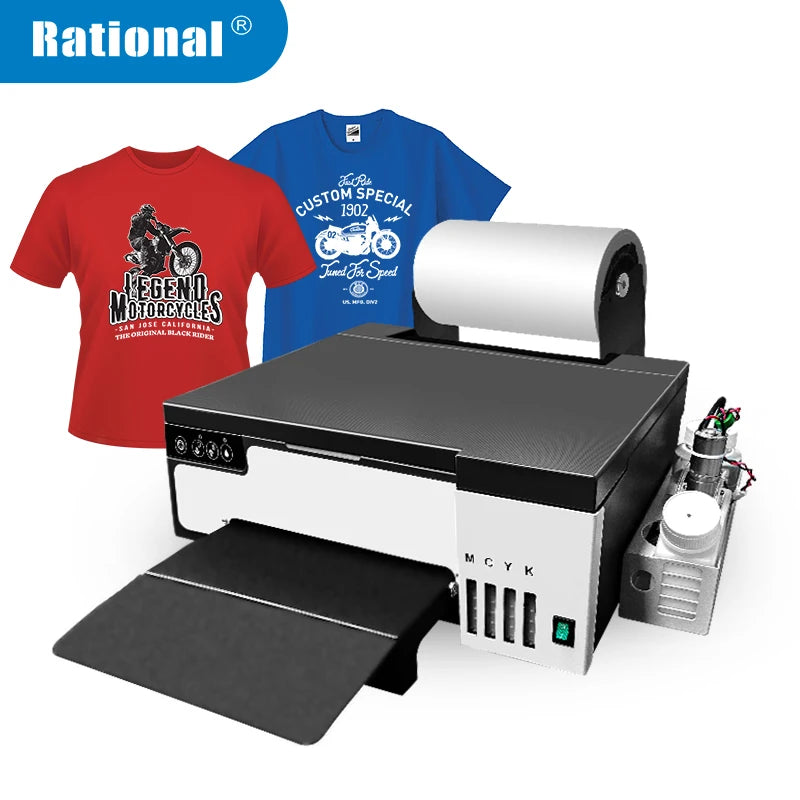 DTF Inkjet Printer A4 Size Start Kit DTF Printer Full Set Machine Heat Transfer XP600 DTF Printer With Materials