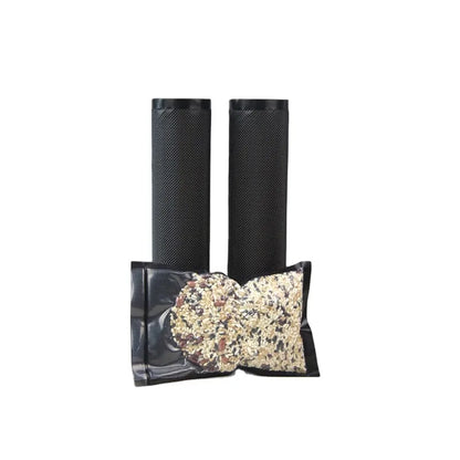 clear Smooth and Black Embossed Food Saver  Vacuum Seal Roll Bag
