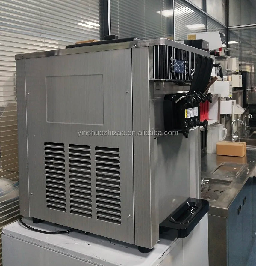 YINSHUO New 3 Flavors Soft Ice Cream Machine Gelato Maker Frosting Machine