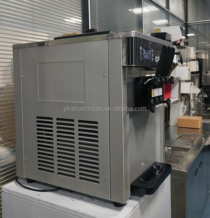 YINSHUO New 3 Flavors Soft Ice Cream Machine Gelato Maker Frosting Machine