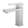 304 Stainless Steel Single Hole Basin Faucets with Ceramic Valve Core Modern Square Design Wall-mounted Bathroom Mixer Taps