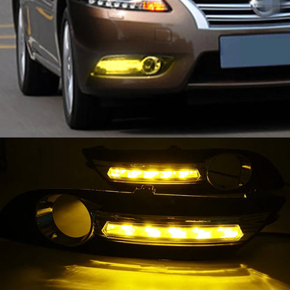 1 Set LED Daytime Running Lights Daylight Fog light cover with turn signal DRL For Nissan Sentra Sylphy 2012 2013 2014 2015