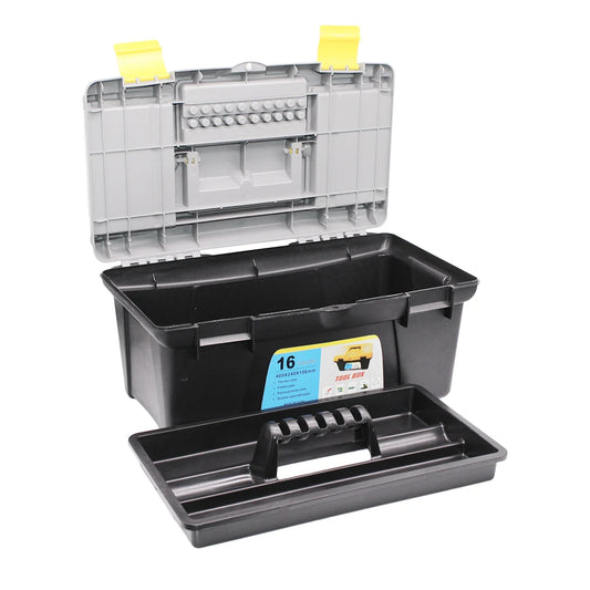 16 Inch Fishing Tackle Hi-Spec Heavy Duty Tool Box Set with Parts Organiser Tray by PDG ibma