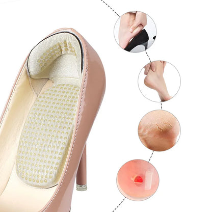 Extra Soft Heel Inserts for Women and Men Improved Anti-Slip Design Strong Self-Adhesive Heel Pads Heel Grips for Loose Shoes