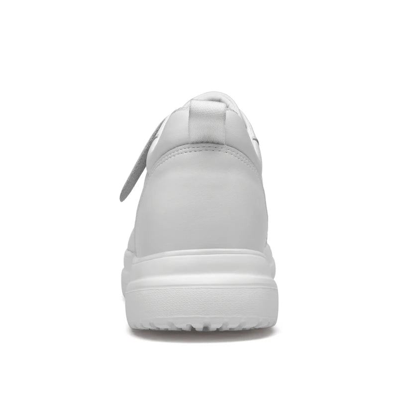 Men's Skateboarding Shoes Sneakers Skate Shoes Height Increasing Thick Sole Platform Leather Low-top Lace up Flats Casual