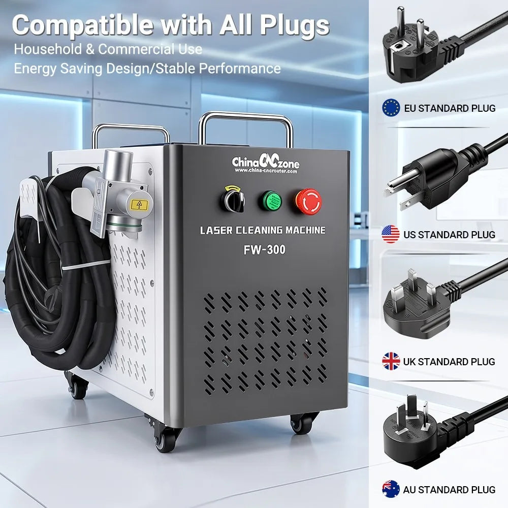 Scotle EU Warehouse 300W Air-cooled JPT 2mj 5mj 15mj Pulsed Laser Cleaning Machine Cleaner for Metal Wood Clean Oil/Paint Remove