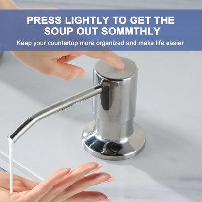High Arc Single Handle Water Tap Kitchen 3 Modes Spout Faucet for Kitchen Sink Farmhouse RV, Kitchen Faucet with Soap Dispenser