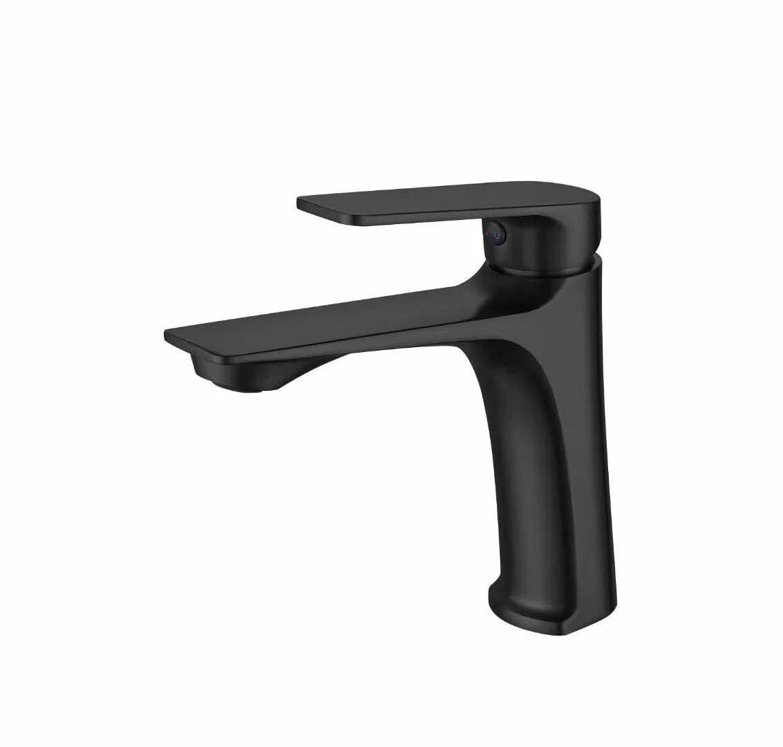 Deao Brushed Gold Black Single Handle Bathroom Faucet Sink Tap Bathroom Single Hole Basin Tap With Deck Mouted