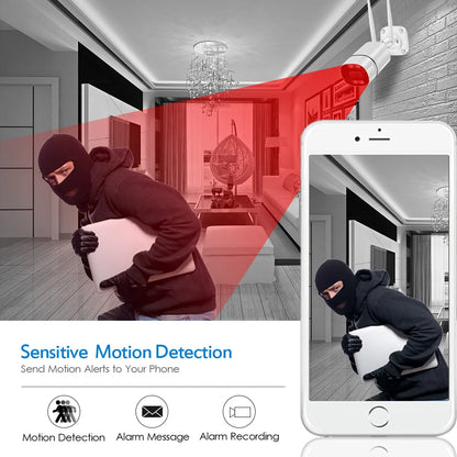 BESDER Super HD 5MP Outdoor CCTV IP Home Surveillance Camera Wireless IP66 Waterproof Metal Body Wifi IP Security Camera