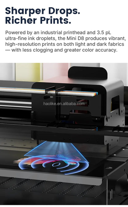 Newest Haolic Single Head Xp600 Pink Dtf Printer with Cutter 30cm XP600 Printer T-shirt Dtf Printer Printing Machine