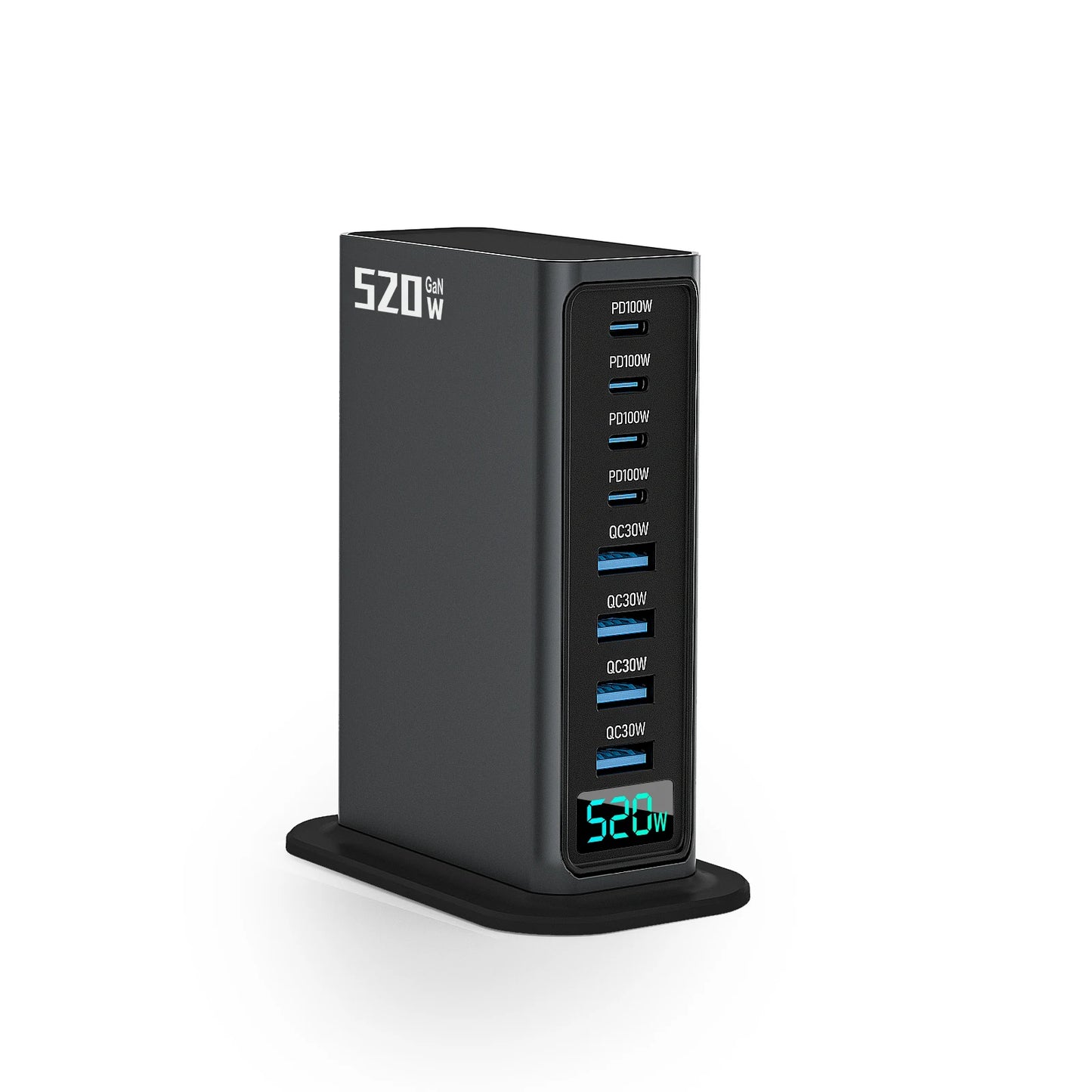 2026 New High Power Desktop Charger Adapter 520W Multi Port Laptop Mobile Phone Featuring 100W Gan Type C Charger