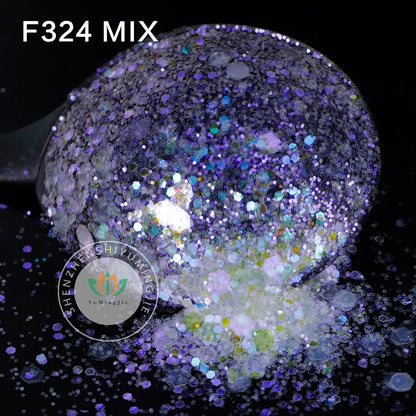 Free Samples Opal Iridescent Chunky Glitter Mix Crystal White Colors 1kg for Crafts Face Nail Art
