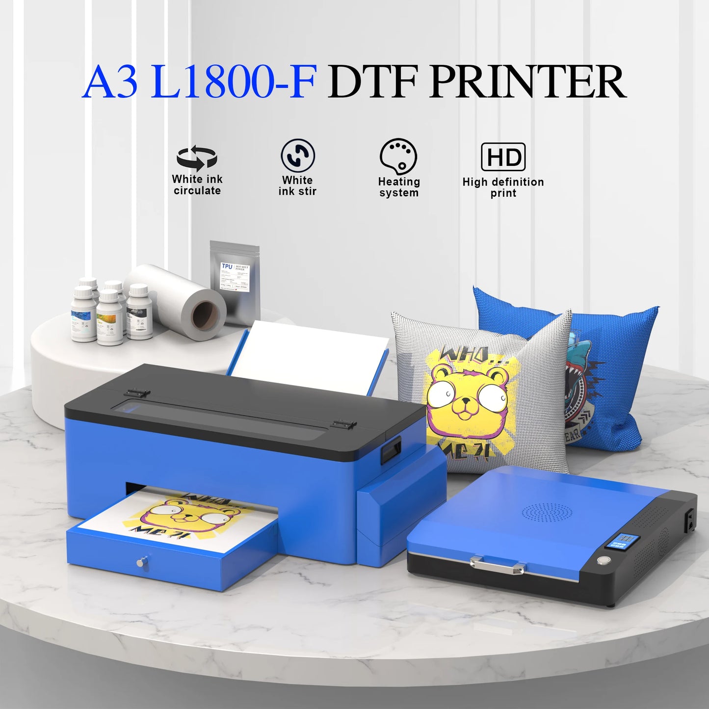 New L1800-F DTF Printer A3 Best Price DTF Printer T-shirt Printing Machine Upgraded Model DTF Print for T-shirts