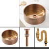Modern Hotel Vanity Vessel Sink Stainless Steel Brushed Pop Drain Featuring Stylish Single Hole Drainer Easy Clean Eco-Friendly
