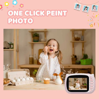 1080P HD Mini Camera Kids' Selfie Toddler Child Camera with Video Feature Print Style for Child's Birthday Gift