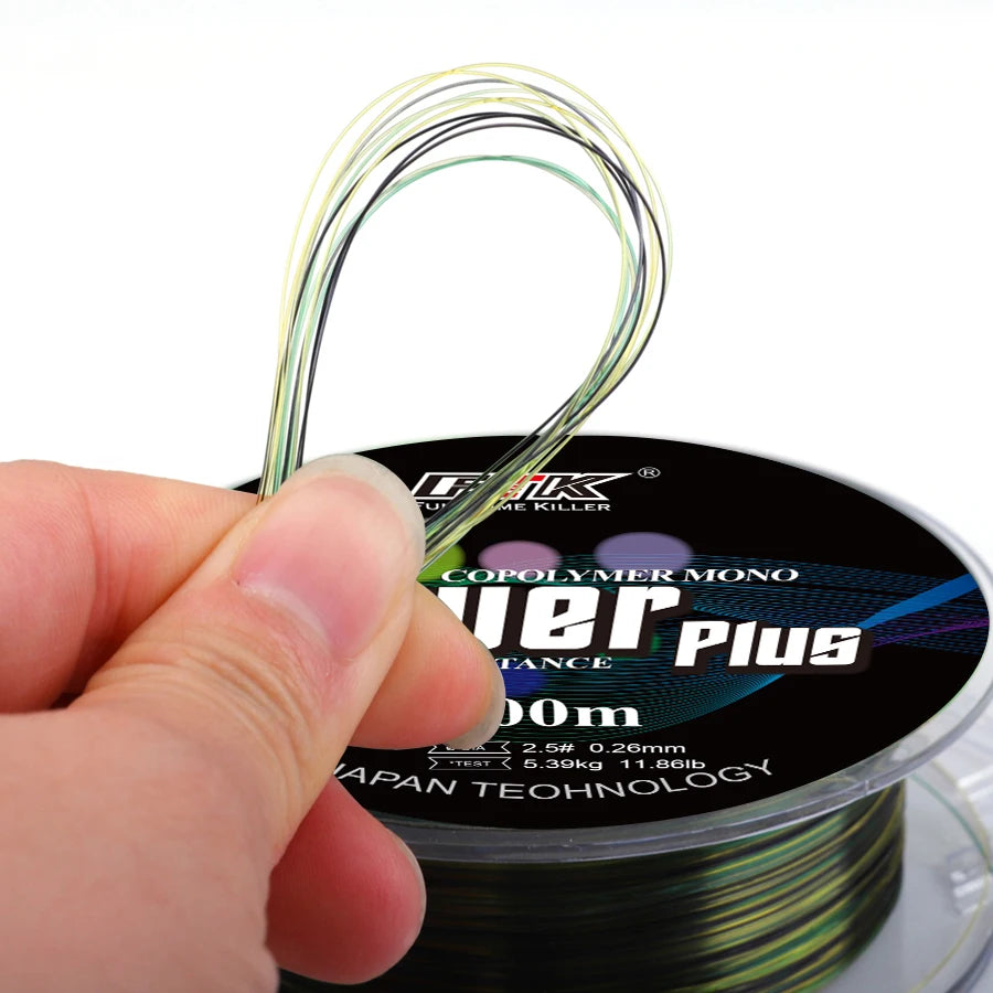 FTK 300m Fluorocarbon Coating Fluorocarbon Fishing Line 0.2mm-0.5mm Carbon Surface Nylon Floating for River Lake Fishing