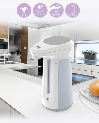 Modern Non-Contact ABS Plastic Foam Pump Automatic Soap Dispenser for Home Hotel Use Refillable Bottle for Bathroom Kitchen