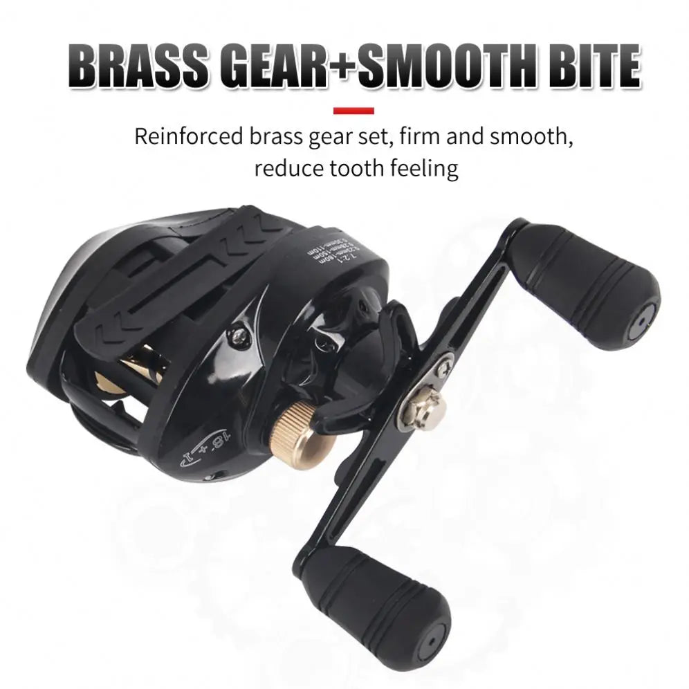 Black Gold 18+1 Bearings Waterproof Sea Fishing Bait Casting Reel High Speed With Magnetic Fishing Reel
