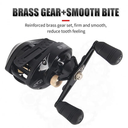 Black Gold 18+1 Bearings Waterproof Sea Fishing Bait Casting Reel High Speed With Magnetic Fishing Reel