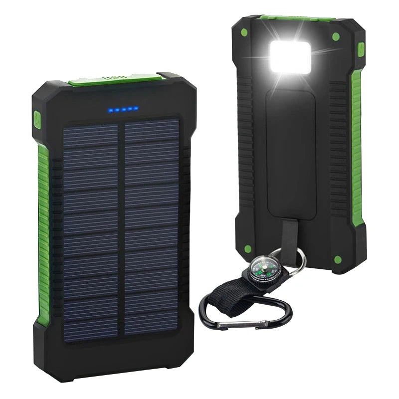 High-Efficient 10000mAh Solar Power Bank Charger Waterproof Mobile Phone/Tablet PC Solar Charger With 20000mAh Capacity