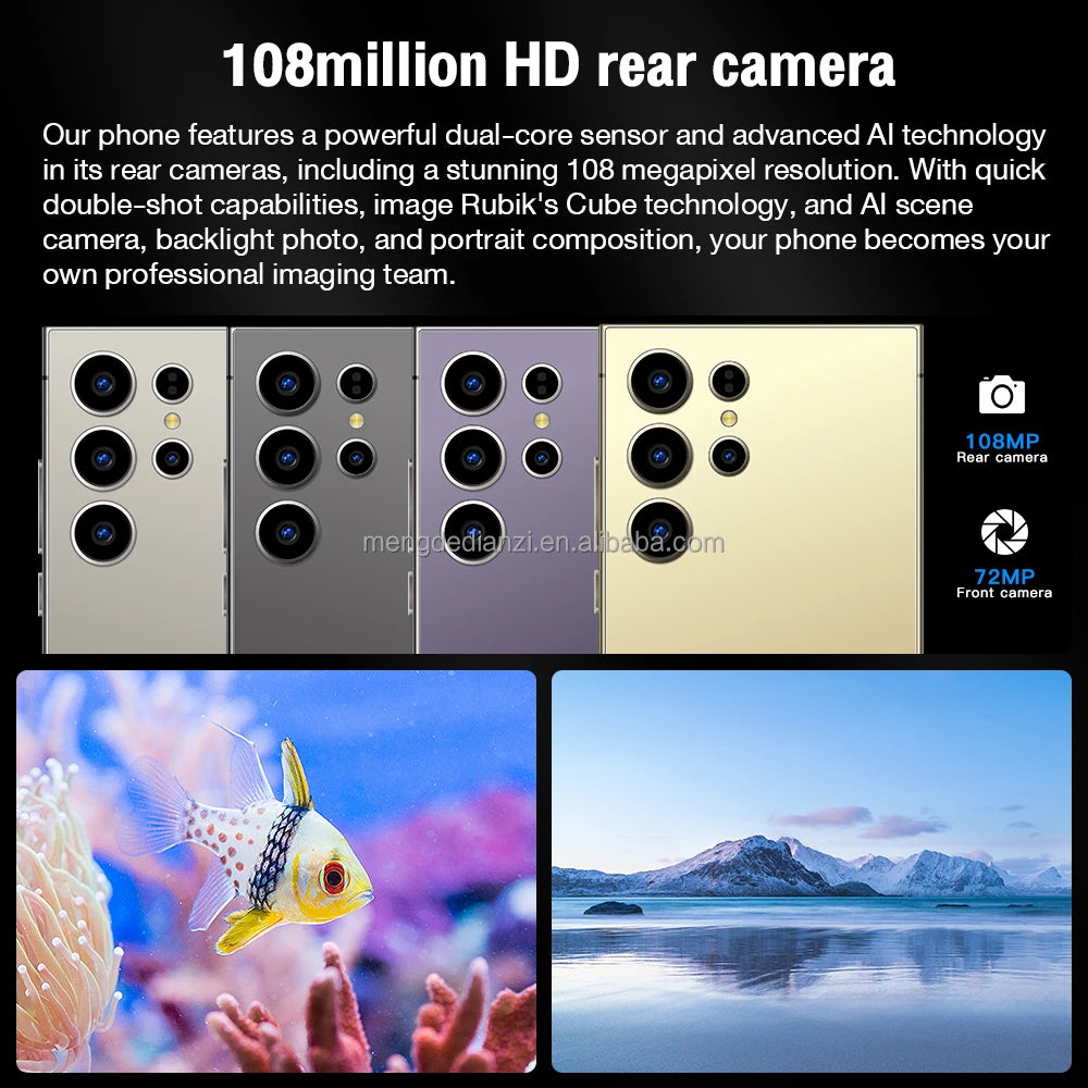 2023 Original Note 20 Ultra Smartphone 16GB+1TB 7.3 Inch AMOLED Screen Android 10.0 Spanish New 2023 Note 20 U1tra Telephone