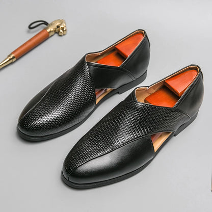 Size 38-47 Summer Casual Shoes Comfortable PU Leather Slip on Goes With Everything Men Dress Shoes
