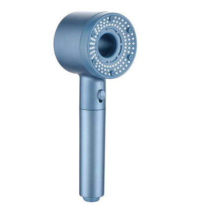 Contemporary Single-Handle ABS Pressurized Rain-Spray Shower Head with Pause Pattern Massage Filter for Bathrooms and Hotels
