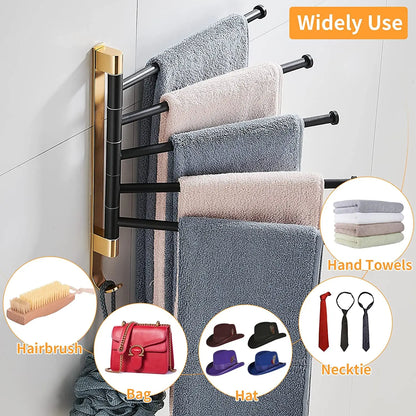 Folding Towel Rack Bathroom Accessories Wall Mount Towel Holder