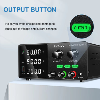 NICE POWER&KUAIQU SPPS-G605 60V 5A Adjustable DC Lab Power Supply Repair Voltage Regulator Battery Charger 24V 12V OCP OVP