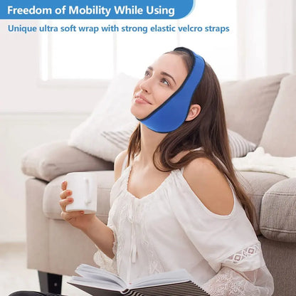 Face Ice Pack Wrap for TMJ Wisdom Teeth with 4 Reusable Hot Cold Therapy Gel Packs